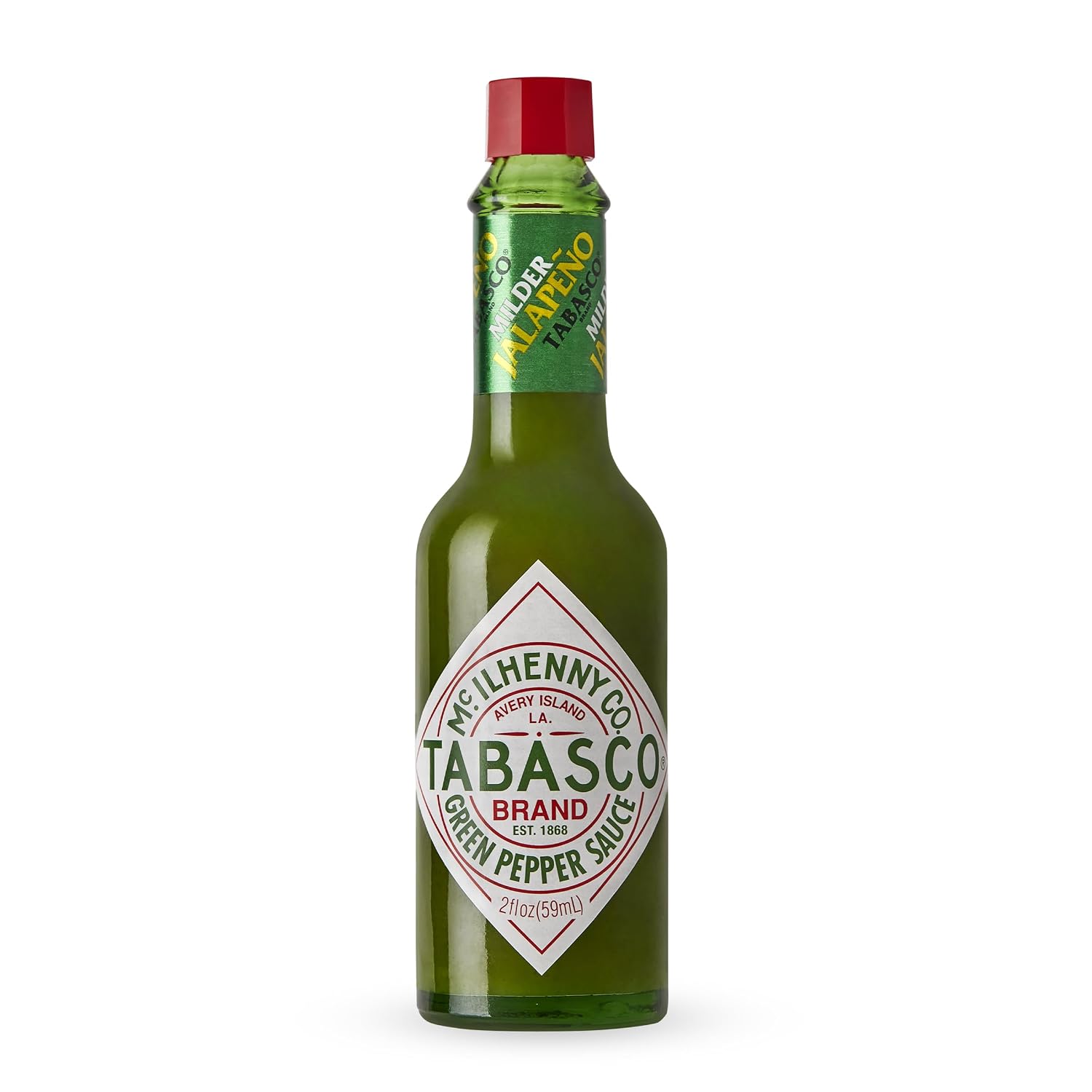 TABASCO Brand Green Jalapeno Pepper Sauce, Mild, 2 Oz Glass Bottle (1-Pack)