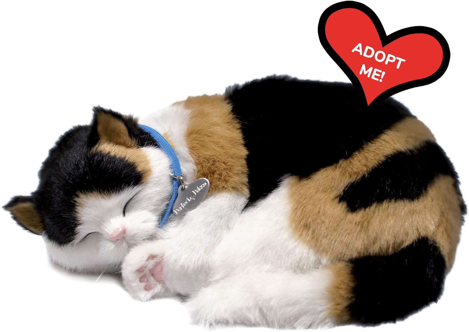 Original Petzzz Calico Cat, Realistic Lifelike Stuffed Interactive Pet Toy, Companion Dog with 100% Handcrafted Synthetic Fur