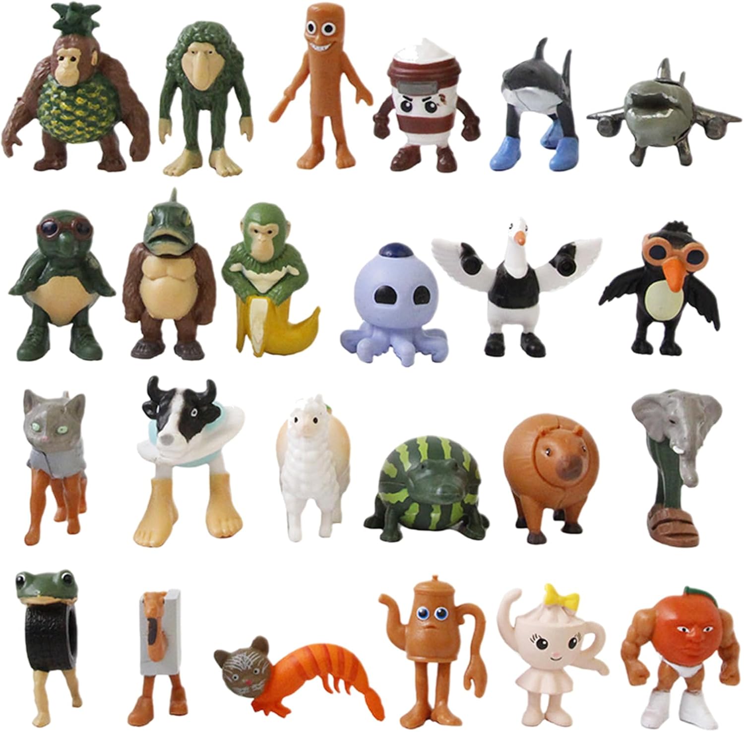 24PCS Italian Brainrot Action Figures Set,Tralalero Tralala Italian Brainrot Toys,Tung Tung Tung Sahur Figures,1.8-3.3in Funny Collectible Desk Toy for Kids & Adults Safe Gifts for Fans Ages 6+