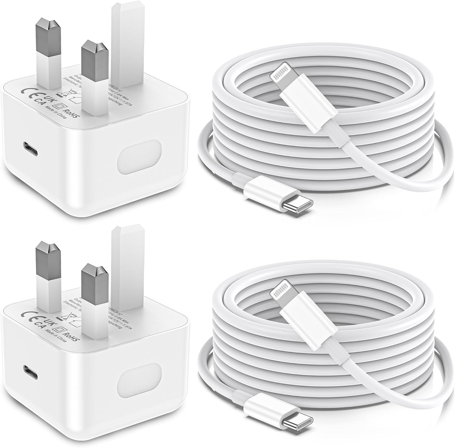 LCOGPDOY for iPhone Charger Fast Charge 2Pack USB C Charger Plug and 2M USBC to for Lightning Cable Apple Fast Phone Charging for iPhone 14 13 12 11 Pro Max XR X SE 8Plus