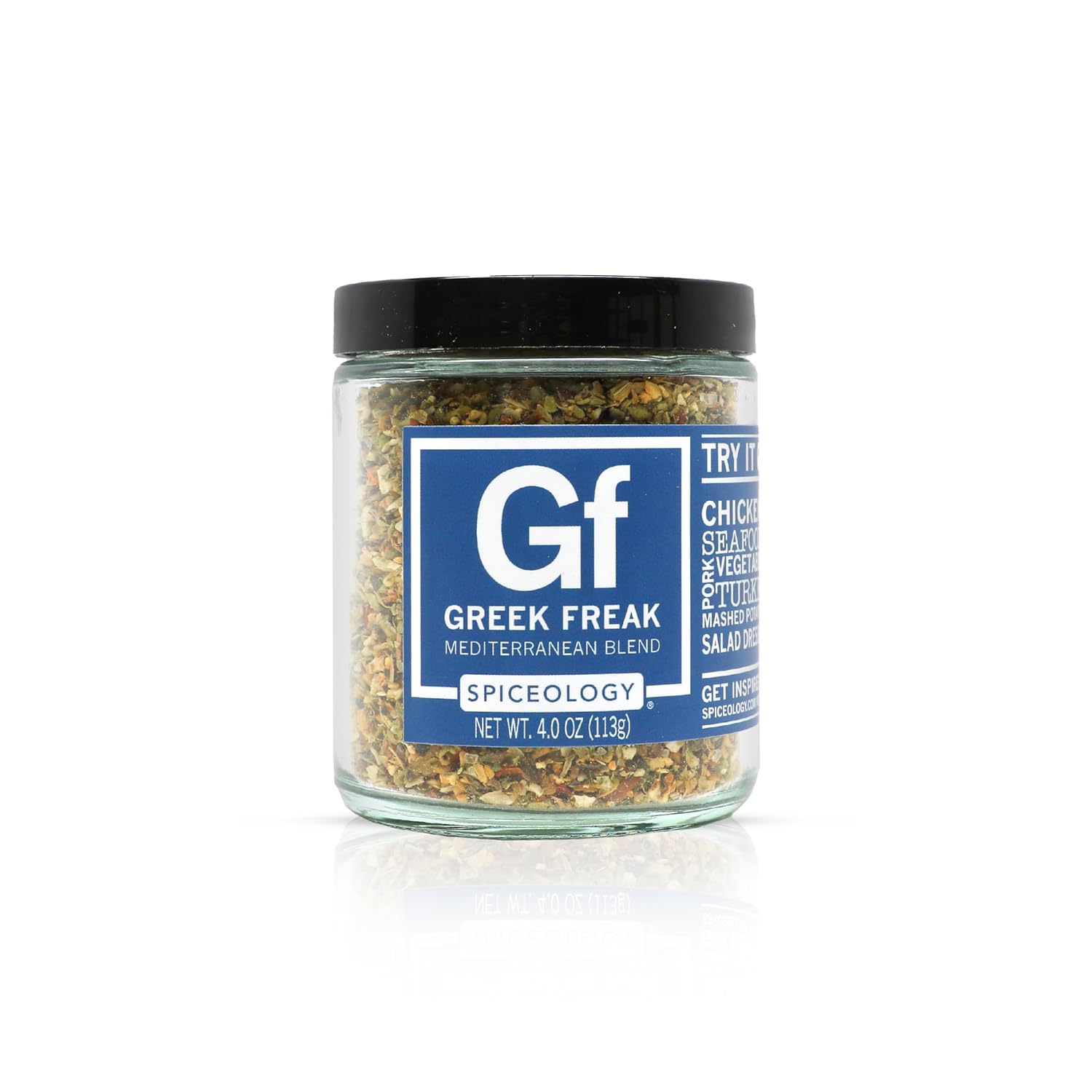 Spiceology – Greek Freak Mediterranean Seasoning – Greek Herbs & Spices for Chicken, Potatoes, Salad, Gyros, Pasta & Pizza – Fresh-Ground, Chef-Crafted Mediterranean Blend – 4 oz