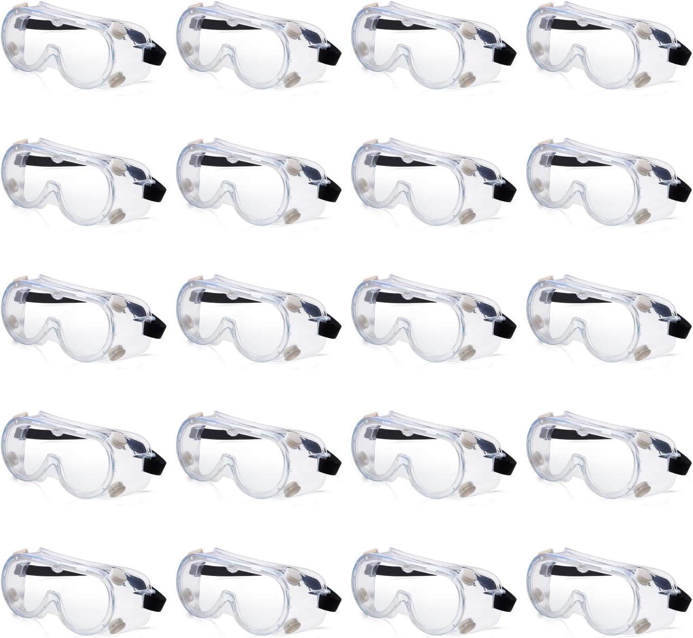 Gamma Ray Protective Anti-Fog Safety Goggle Glasses - Pack of 20