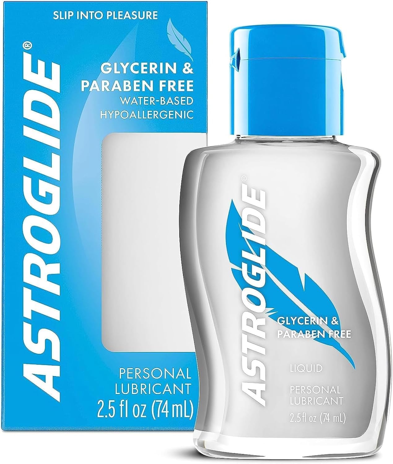 ASTROGLIDE Glycerin & Paraben Free Hypoallergenic Lube, 2.5 Fl Oz