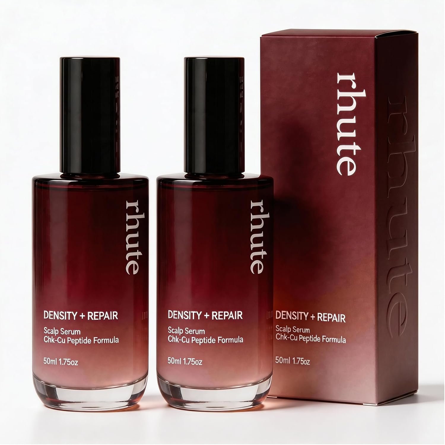 Rhute Hair Serum, Rhute Scalp Serum Daily Strengthening Treatment for Weak or Damaged Haireptide-Powered Formula for Thicker (2pcs)