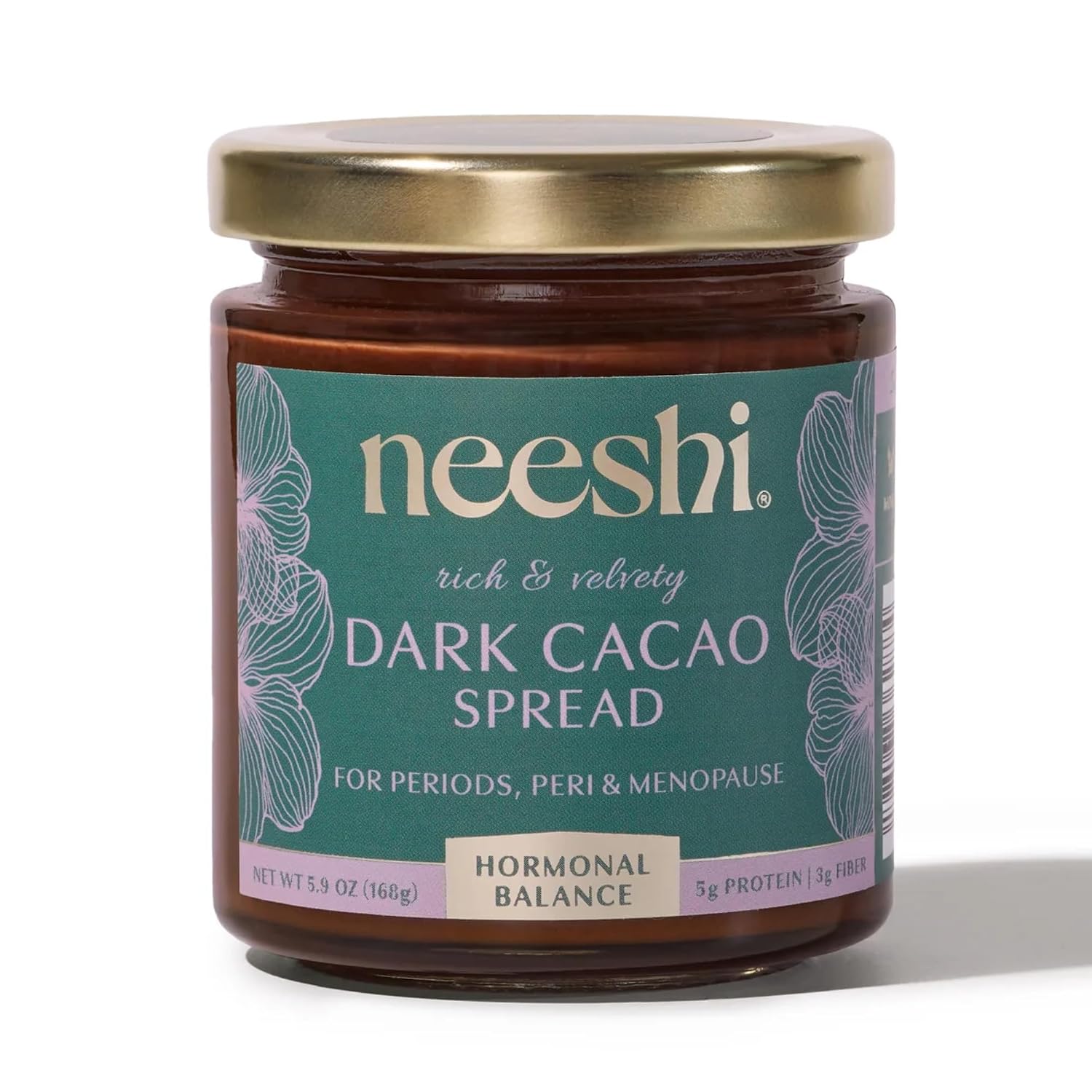 NEESHI Dark Cacao Spread – Hormone-Balancing Superfood Chocolate Spread – Low Sugar, Vegan, Gluten-Free, All-Natural – Supports PMS & Menopause Relief – 1-Week Supply​