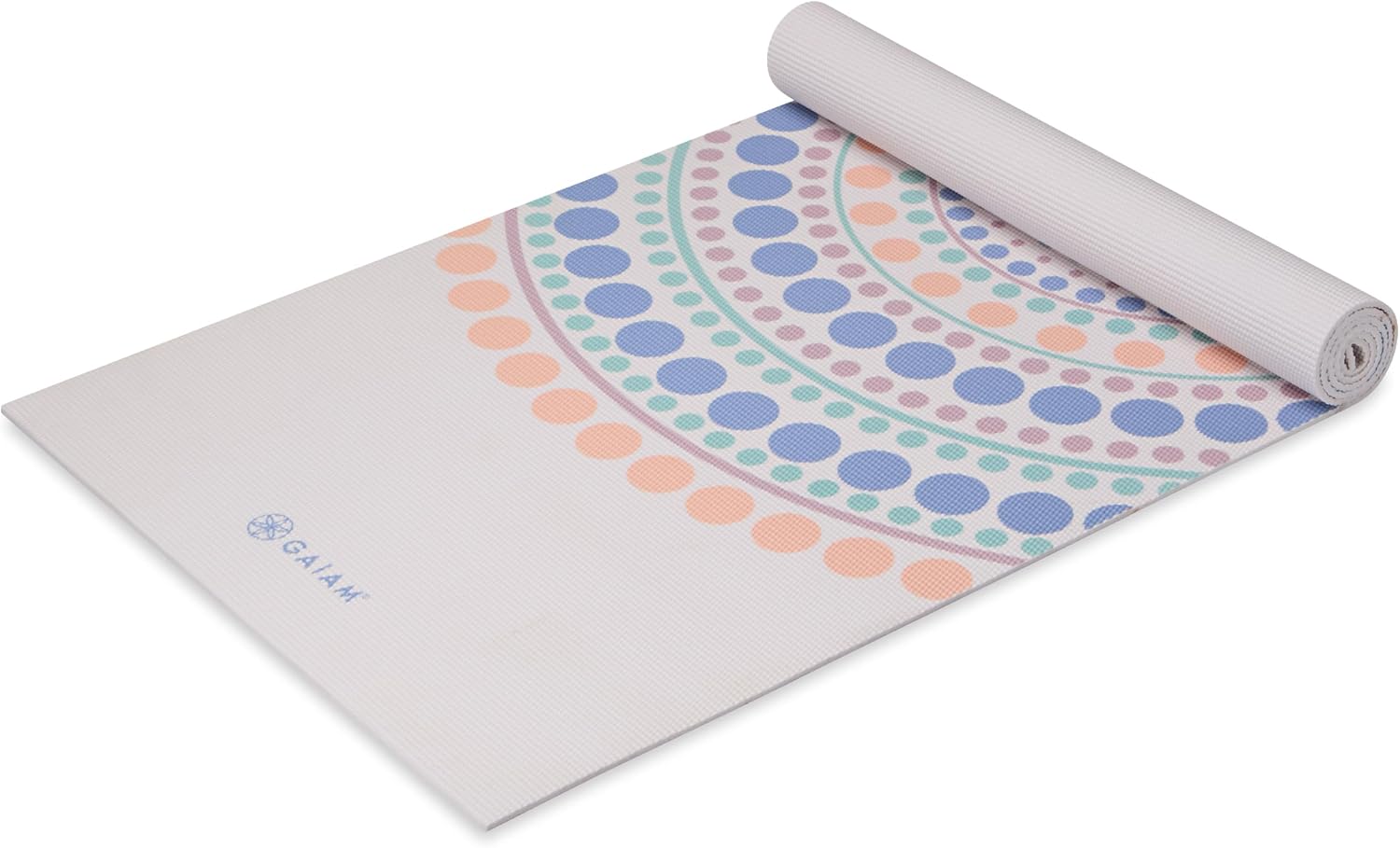 Gaiam Premium Yoga Mat, 6mm Thick Print Mat