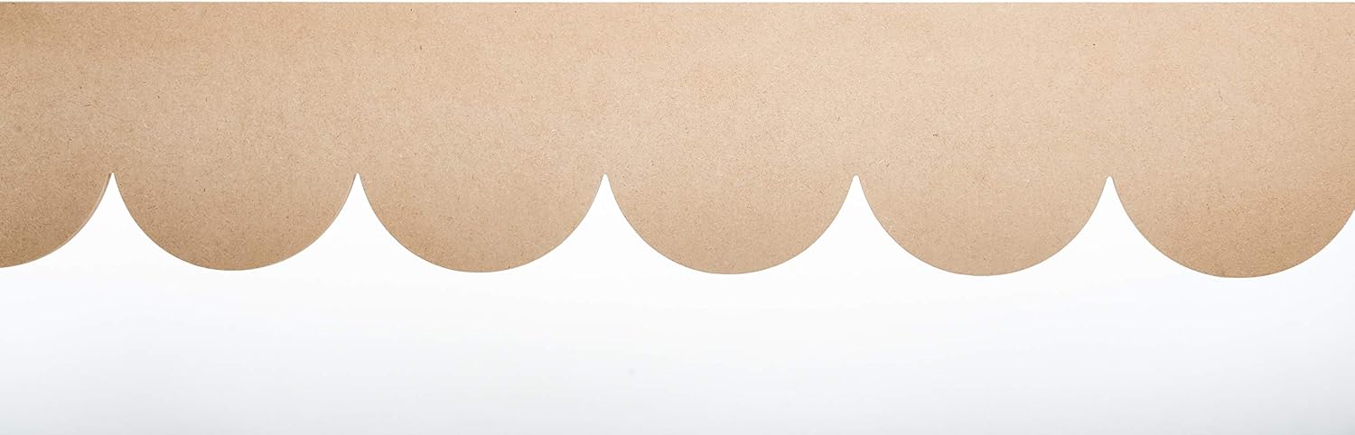 Camilla Hampton Interiors Willa - Decorative Scalloped Wood Edging Trim - Moulding For Interior & Exterior Use - 17.6cm x 97.8cm