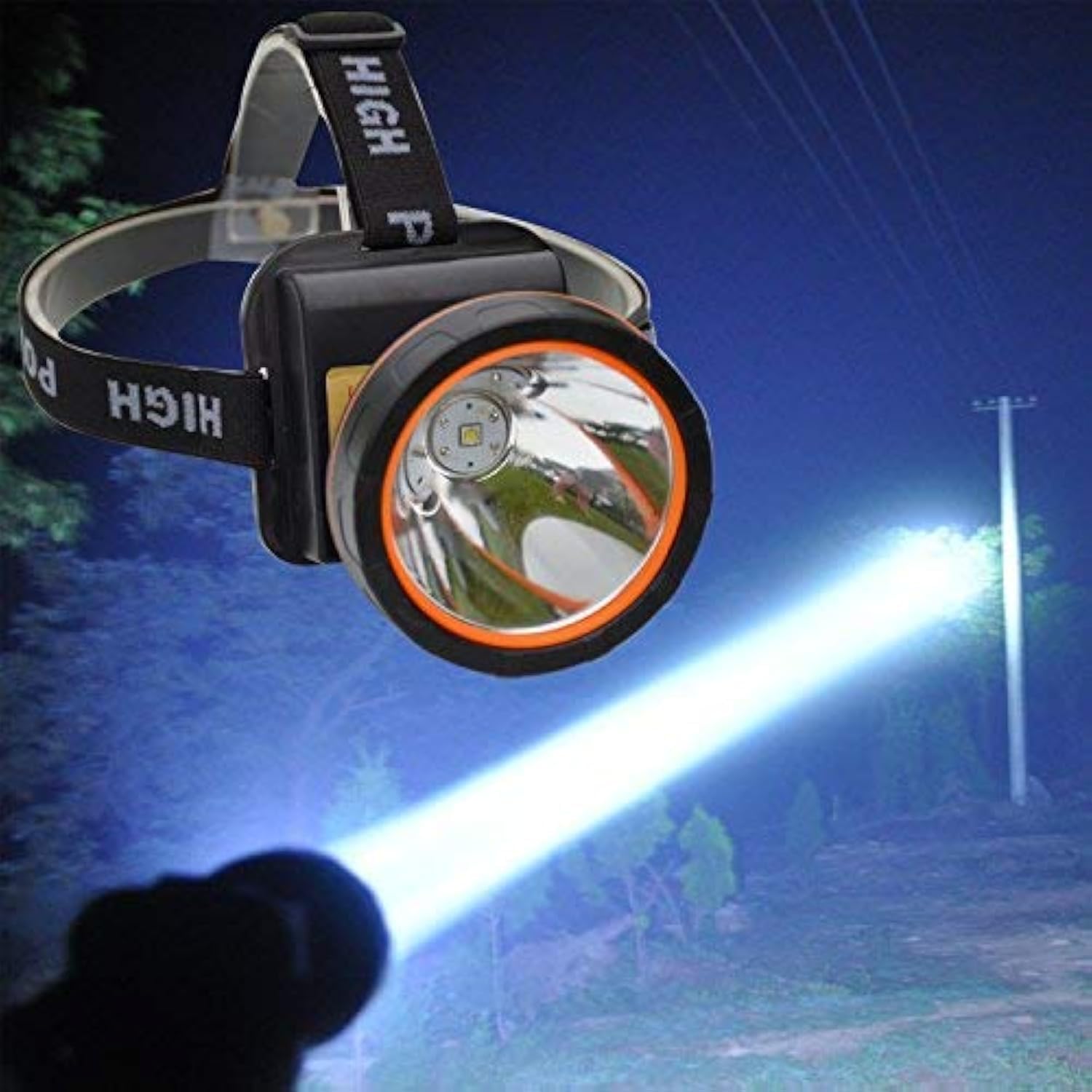 LED Headlamp Torch Outdoor Rechargeable Bright Flashlight Headlight for Camping Hunting Fishing