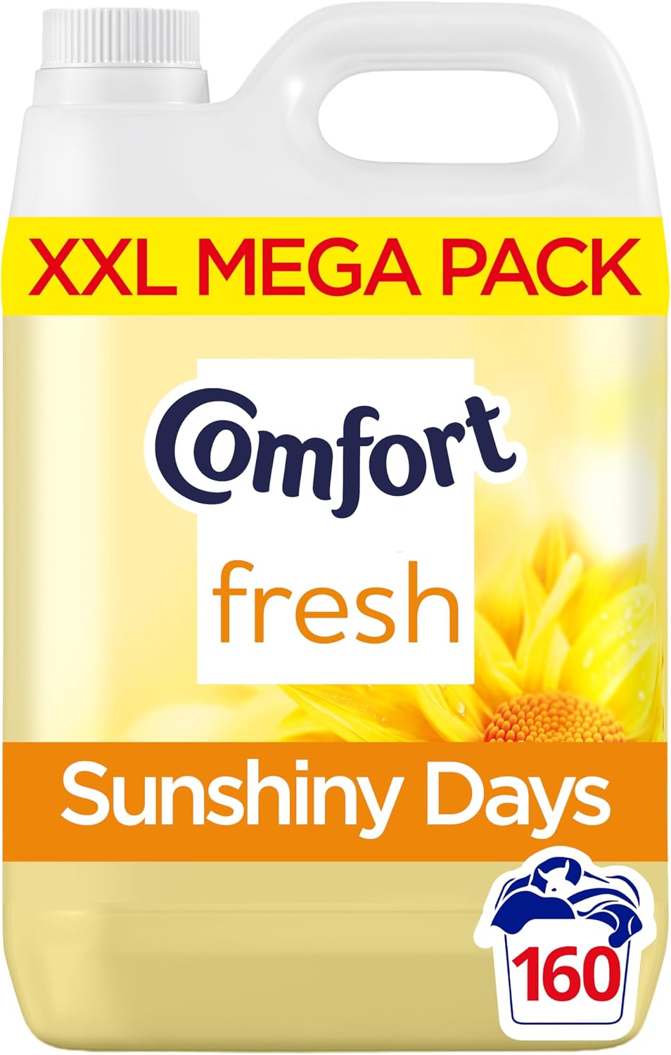 Comfort Fresh Sunshiny Days Fabric Conditioner Softener with Motion-Activated Fragrance Technology 100 Days of Freshness 160 washes (4.8 L)