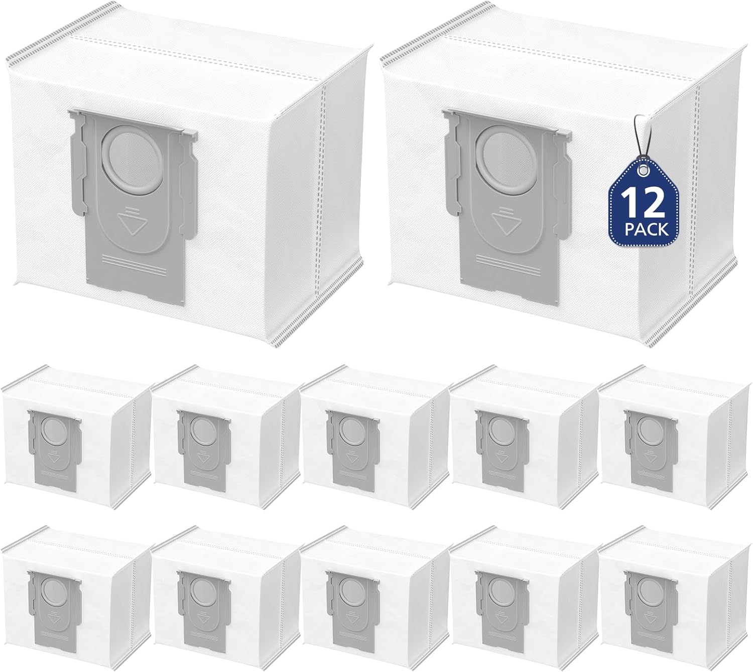 12 Pack Q5 Dust Bags for Roborock Q7 Max, Q7 M5+, Q10 S5+, Q10 X5+, Q8 Max+, Q5 Max+, Q7 Max+, Q5 Pro+, Q5 Pro, Q5+, S8 Pro Ultra, 3.6L Vaccum Bag for S8+, S7 MaxV Ultra, Q7, Q7+, S7 Max Ultra