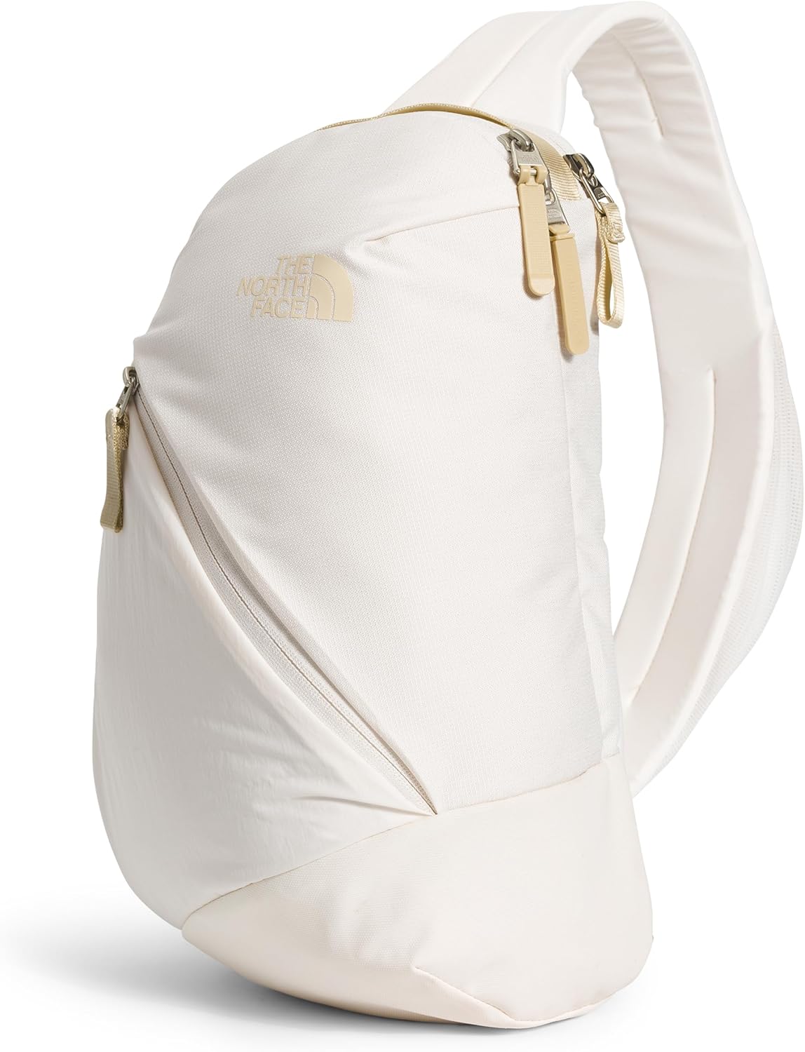 THE NORTH FACE Women's Isabella Sling | Slim Carry Crossbody Bag with Large Main Compartment, Water-Repellent Finish, Gardenia White Dark Heather/Gravel-NPF, One Size
