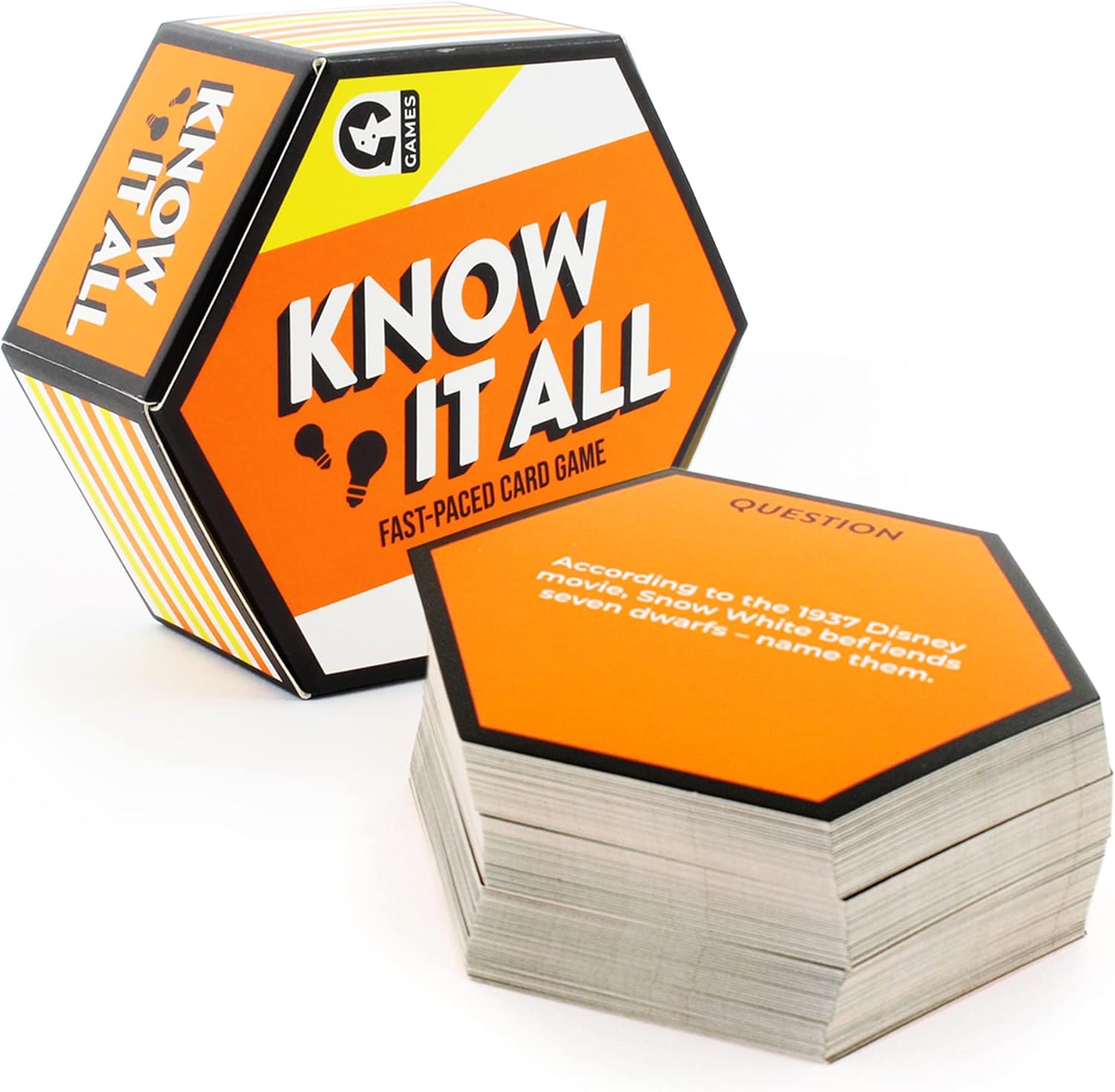 Ginger Fox Know It All Travel-Sized Family Card Game | Fast-Paced Trivia Quiz for Ages 8+ | Easy Way To Entertain The Kids | Great Gift Idea For Nights In