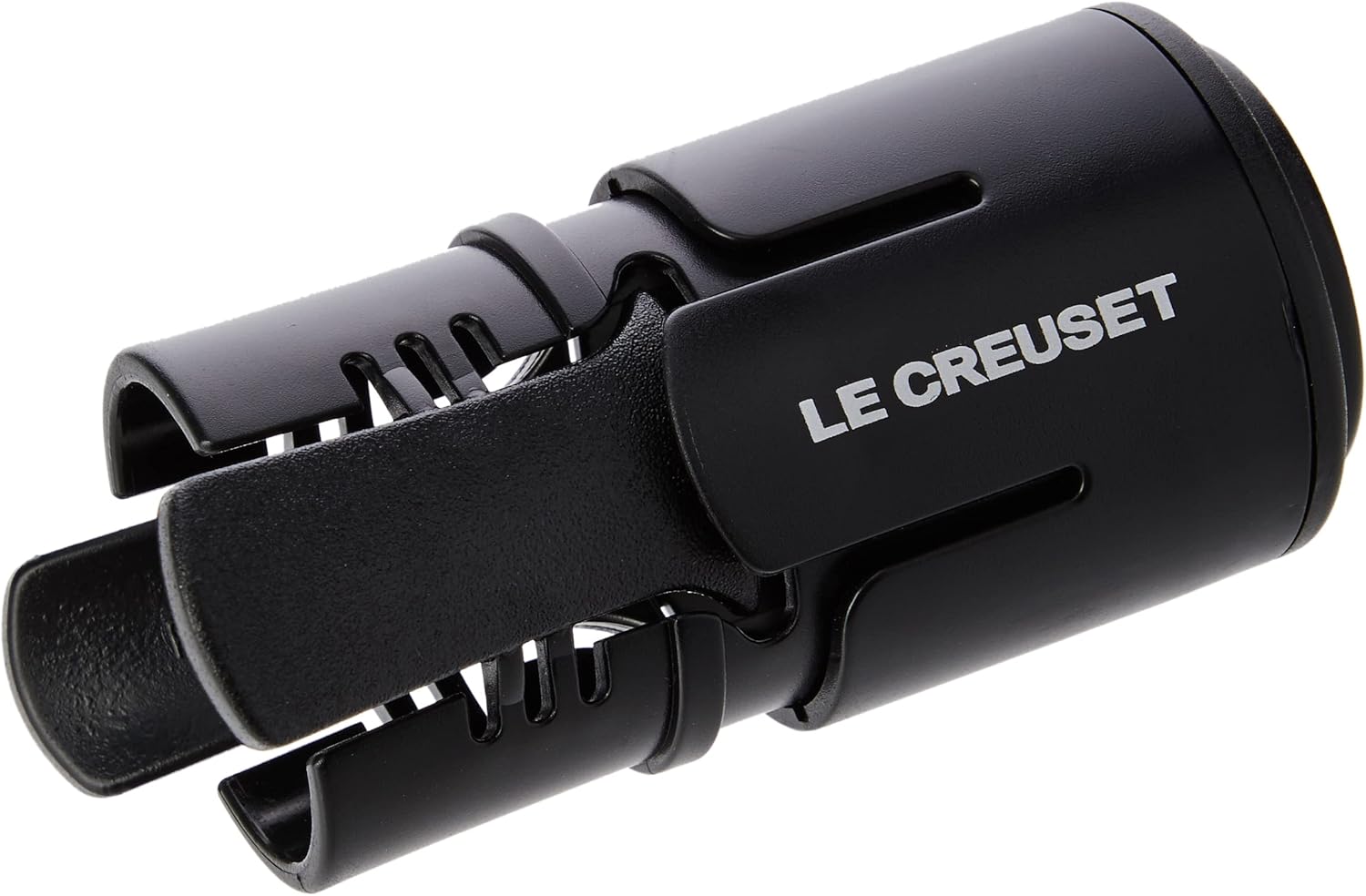 Le Creuset Air-Tight Champagne And Sparkling Wine Stopper, Fizz and Flavour Preserver, Anti-Leak, Model SW106, Black, 59140010007001, Medium