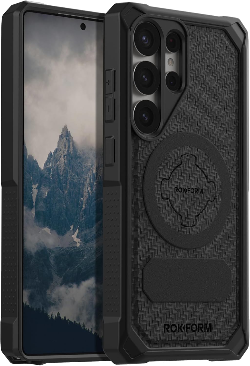 ROKFORM Rugged Case Compatible with Galaxy S25 Ultra, Magnetic Cover with Screw Lock Drop-Tested Armor (Black)