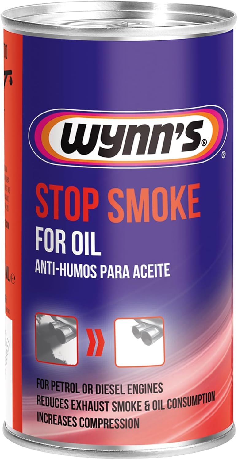 Wynn's Stop Smoke - Reduces Exhaust Smoke Due to Oil Burning - Improves Compression, Viscosity & Engine Performance - Compatible with All Oils & Engine Types - 325ml