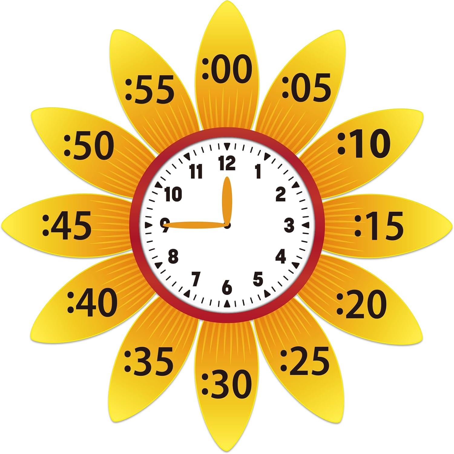 Telling Time Teaching Clock for Kids - 38PCS Sunflower Telling Time Bulletin Board Teacher Decorations for Classroom Teaching Essentials Back to School Elementary Classroom Must Haves