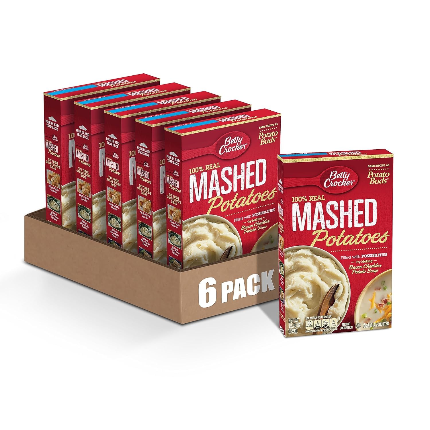 Betty Crocker Gluten Free Potato Buds Potatoes, 13.75 oz (Pack of 6)