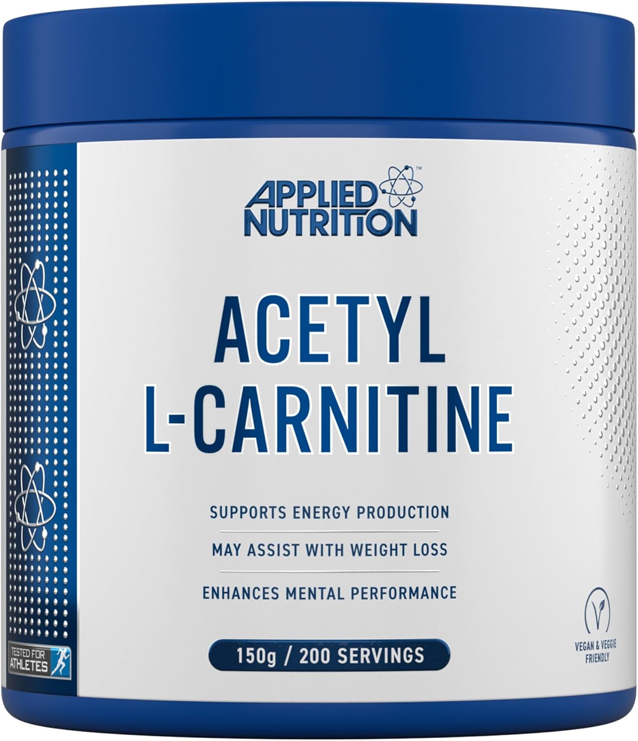 Applied Nutrition L-Carnitine Powder - Carnitine Supplement, Metabolism Support, High Strength, Energy Boost & Weight Management (150g - 200 Servings)