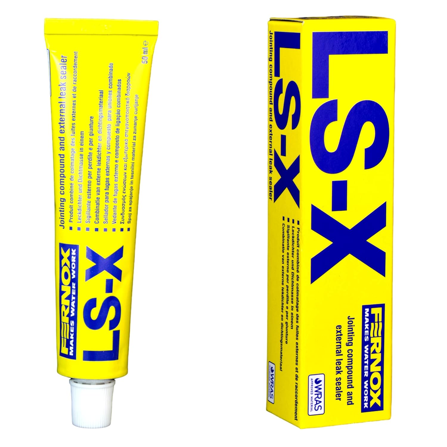 Kudos-Trading - Fernox 61016 Leak Sealer LS-X External Or Internal Water Pipe Leakage Repair Seal Jointing Compound 50g Plumbers Pipe Fitters DIY plumbers mait