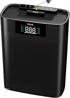 Air Purifiers for Home Large Room Up to 1300 Ft², with Air Quality Monitor PM2.5、HEPA Sleep Mode、Aromatherapy for Allergies, Pet Hair, Pollen in Bedroom, AP2301, Black