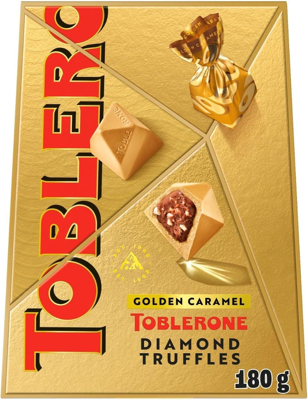 Toblerone Golden Caramel Diamond Truffles, 180g