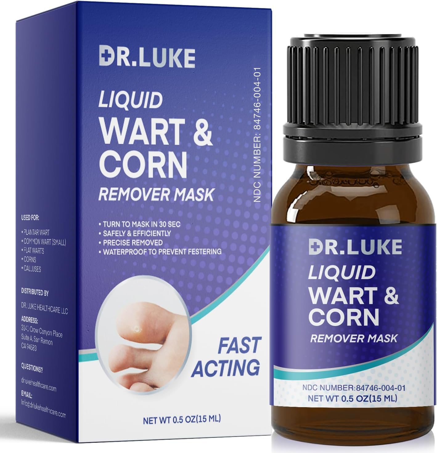Plantar Wart Corn Remover Freeze Off For Feet: Strongest Wart Corn Removers for Toes Feet - Exclusive Formula 17% Salicylic Acid Wart Freeze Off for Plantar Wart, Common Wart, Flat Wart, Corn - 0.5 Oz