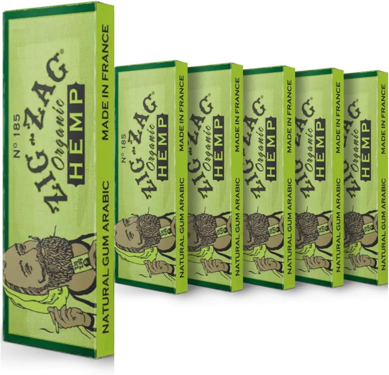 ZIG-ZAG Hemp Rolling Papers 1¼ Size (6 Bookets) - 50 Sheets Each