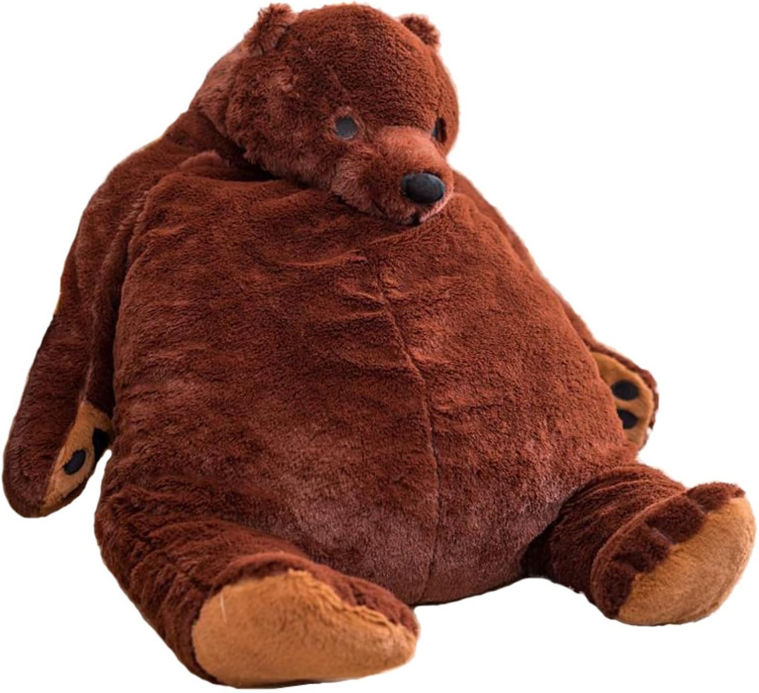 OUKEYI Bear Plush, Simulation Bear Toy Stuffed Animal Plushie Doll Huge Cuddly Dark Brown Teddy Bear Birthday Gift for Kid Boy,Girl&Girlfriend (80 cm)