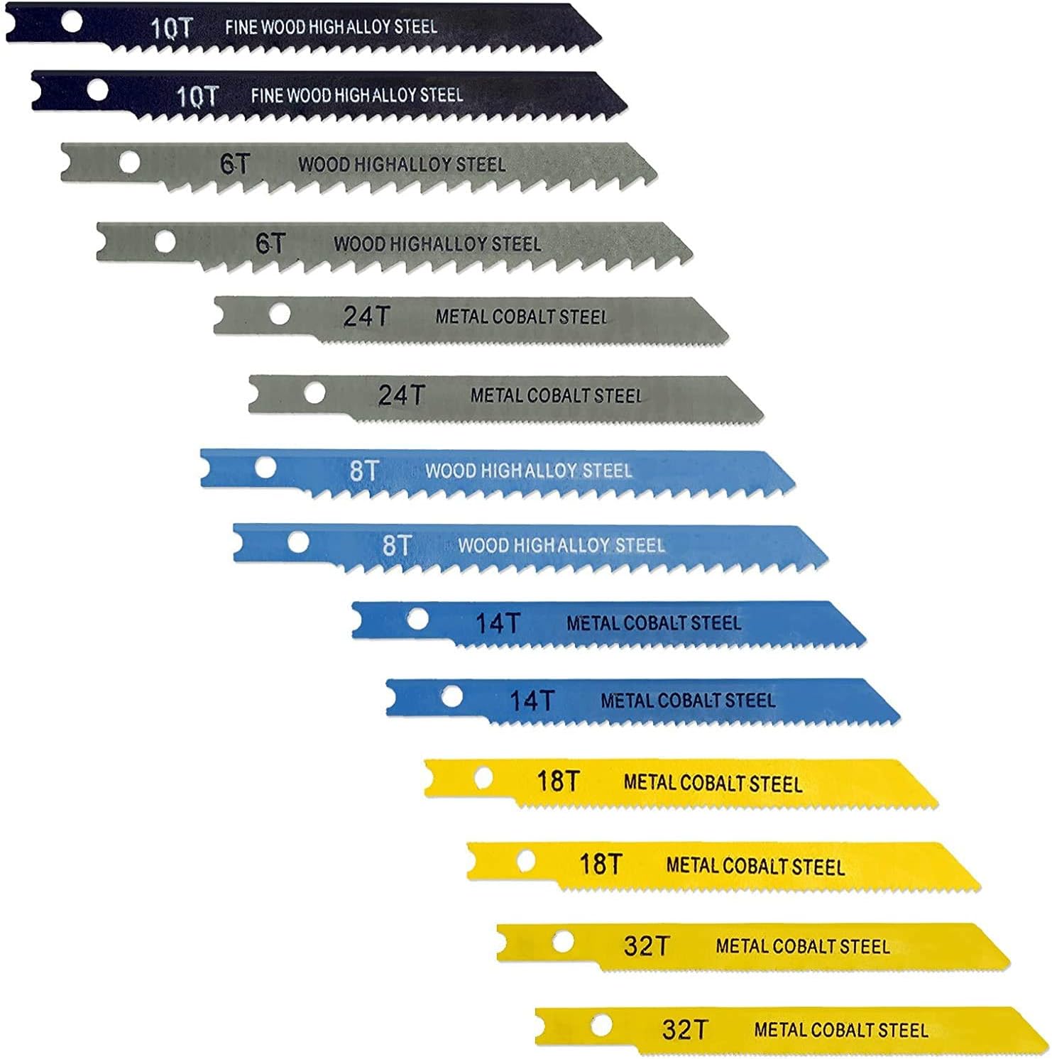 19220 14Pc Universal Jig Saw Blade Assortment,