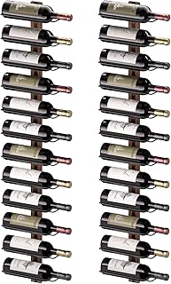 B4Life Wine Rack Wall Mounted for 24 Wine Bottles, Wood Wine Racks for Wall, Wine Holder Wine Bottle Racks for Kitchen, Dining Room, Bar