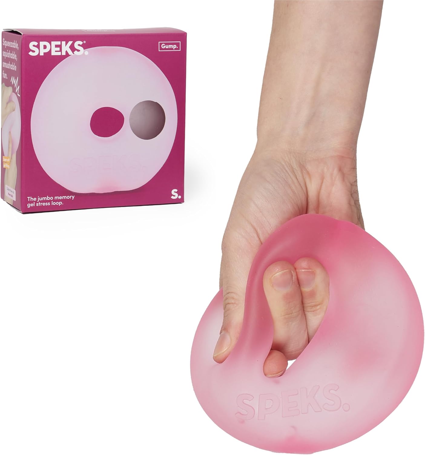 Speks Gump Jumbo Loop Squishy Stress Balls, Silent Sensory Tool for Focus