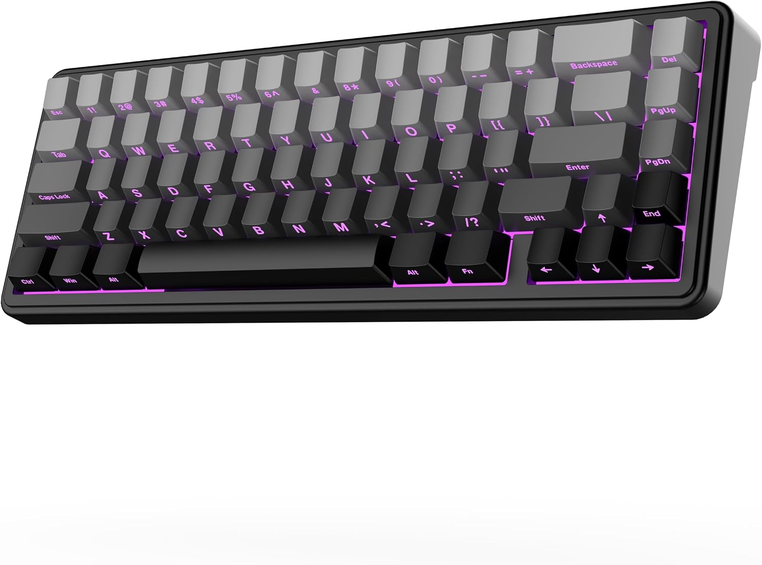 EPOMAKER x AULA F65 65% Wireless Mechanical Keyboard, Gasket Custom Gaming Keyboard Hot Swap with RGB, Bluetooth/2.4G/USB, lubed Linear Switches (Black Gradient, Reaper Switch)