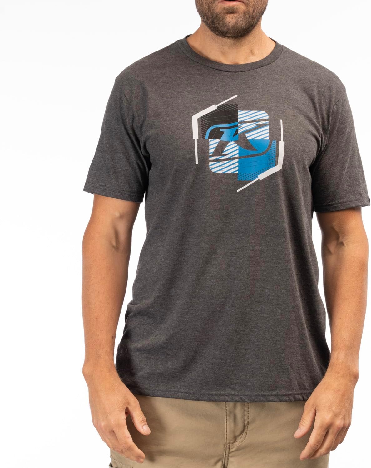 KLIM Men's K Shield Crest Tri-Blend Short Sleeve Tee Shirt