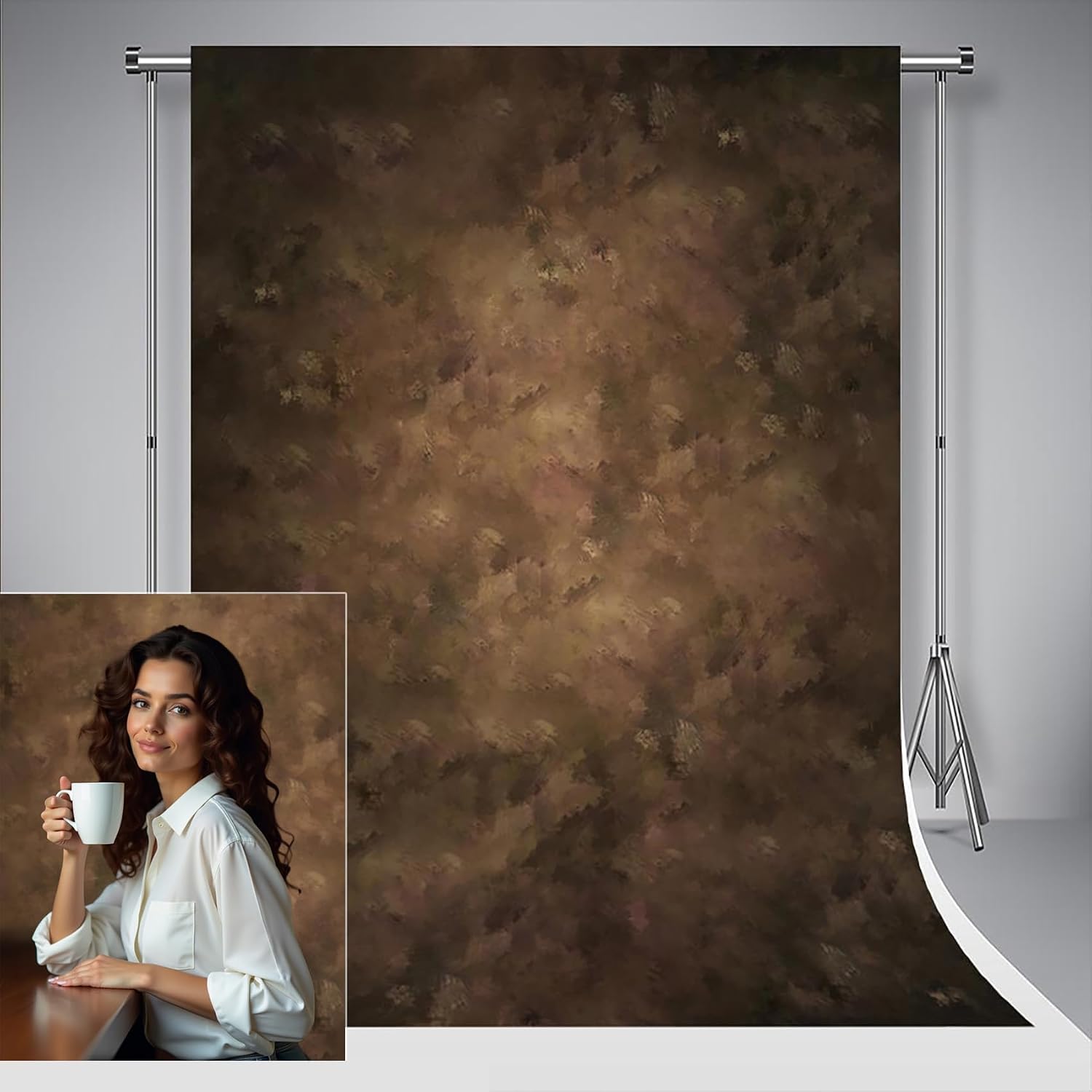 Kate 1.5x2.2m Abstract Textured Photo Background Retro Brown Photography Backdrops for Newborn Photography Portrait Studio