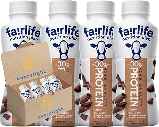 Ready to Drink Fairlife Protein Shakes |Nutrition Plan Protein Shake | Chocolate, Vanilla, Strawberry | Core Power Elite |Fair life Protein Shakes Variety Pack |11.5 Fl Oz Pack of 4| Every Order is Elegantly Packaged in a Signature BETRULIGHT Branded Box!