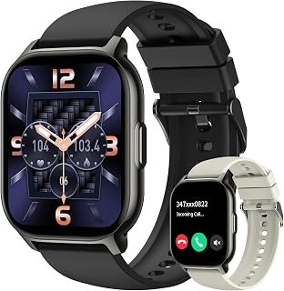 Smart Watch for Men Women Fitness: Make/Answer Call Smart Watches for Men Digital Mens Watches Running Waterproof Smartwatch Android Phones iPhone Samsung Compatible Heart Rate Monitor Step Tracker