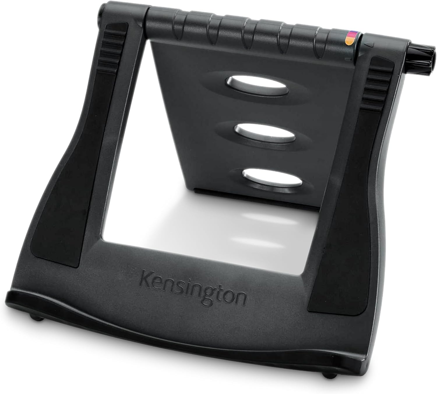 Kensington Easy Riser portable ergonomic laptop stand, for 12 inch - 17 inch devices, height adjustable with SmartFit system, for better cooling and air circulation, Black, 60112