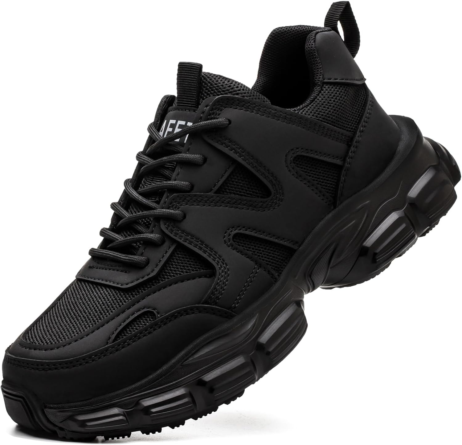 Steel Toe Shoes for Women Men Wide Non Slip Composite Work Sneakers Indestructible Comfortable Safety Tennis Shoes Lightweight Breathable Construction Sneakers Puncture Proof Ergonomic Design
