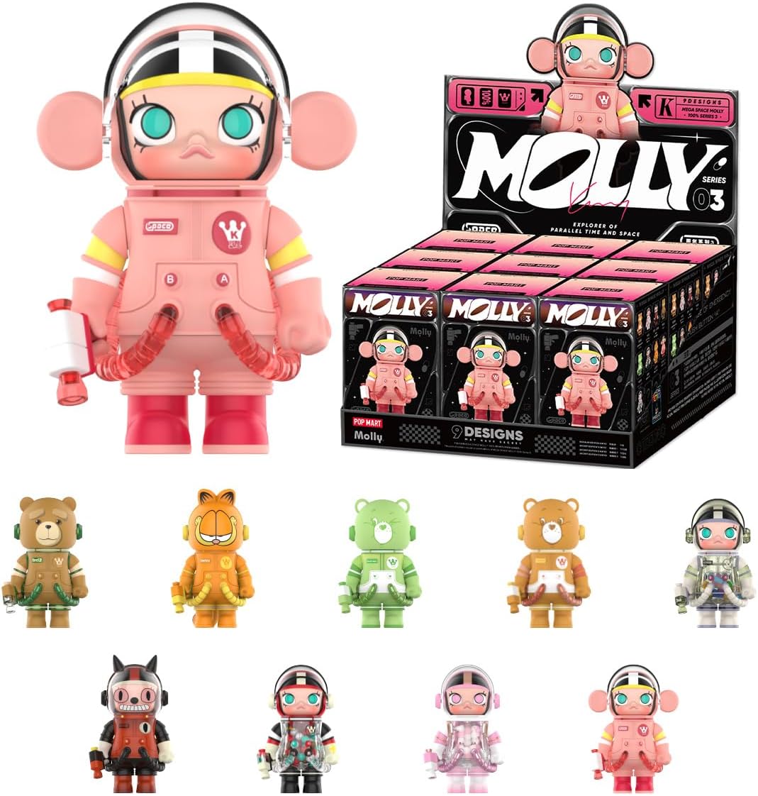 POP MART MEGA SPACE MOLLY 100% Series 3 Collectible Character Series Whole Set(9Boxes) 2.5 inches Premium Design gifts for women Fan-Favorite Toy Art Toy Action Figure