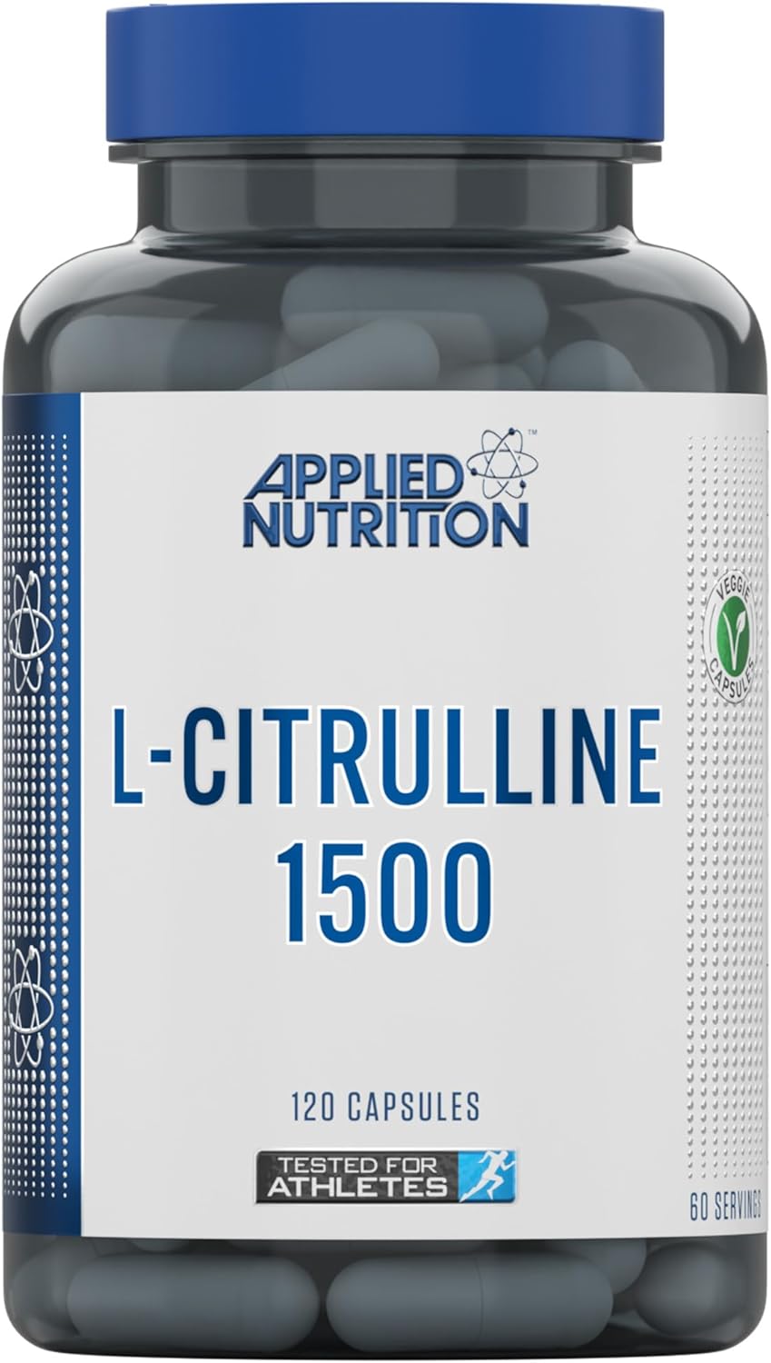Applied Nutrition L-Citrulline 1500-1500mg L Citrulline Per Serving, Citrulline Capsules for Muscle Pump, Muscle Recovery Supplement, Increases Levels of L-Arginine and Nitric Oxide - 60 Servings