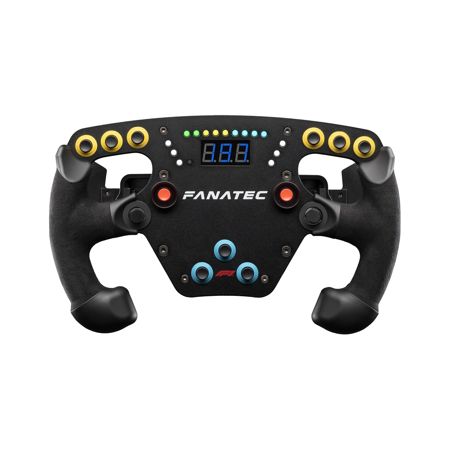 Fanatec Sim Racing ClubSport Steering Wheel F1 Esports V2 – Officially Licensed Formula 1™ Product, Alcantara Grips, LED Display, Magnetic Paddles, Integrated Vibration Motors – PC