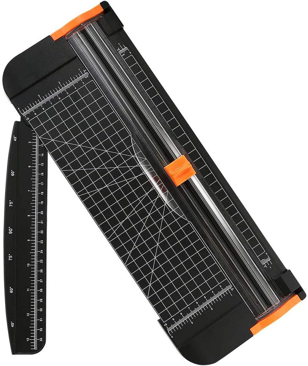 flintronic A4 Paper Cutter, 38CM Paper Trimmer Portable Guillotine, Scrapbooking Tool with Automatic Security Safeguard for Craft Paper, Coupon, Label and Cardstock