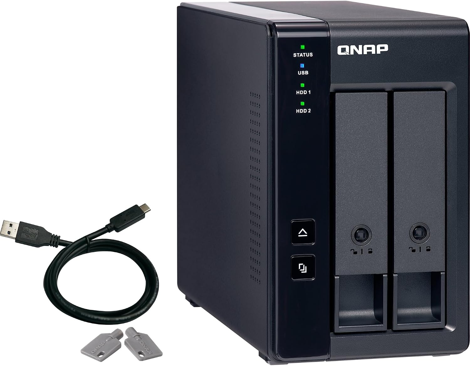 QNAP TR-002 2 Bay Desktop NAS Expansion - Optional Use as a Direct-Attached Storage Device