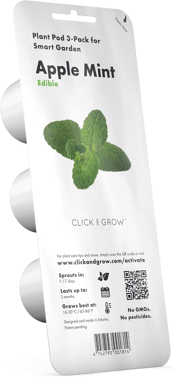 Click and Grow Smart Garden Apple Mint Plant Pods, 3-Pack