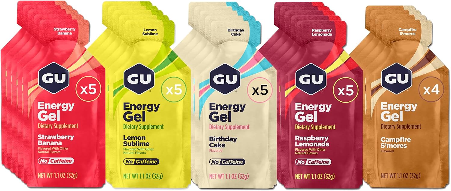 GU Energy, Original Energy Gels, Caffeine-Free Mixed - 24 Count