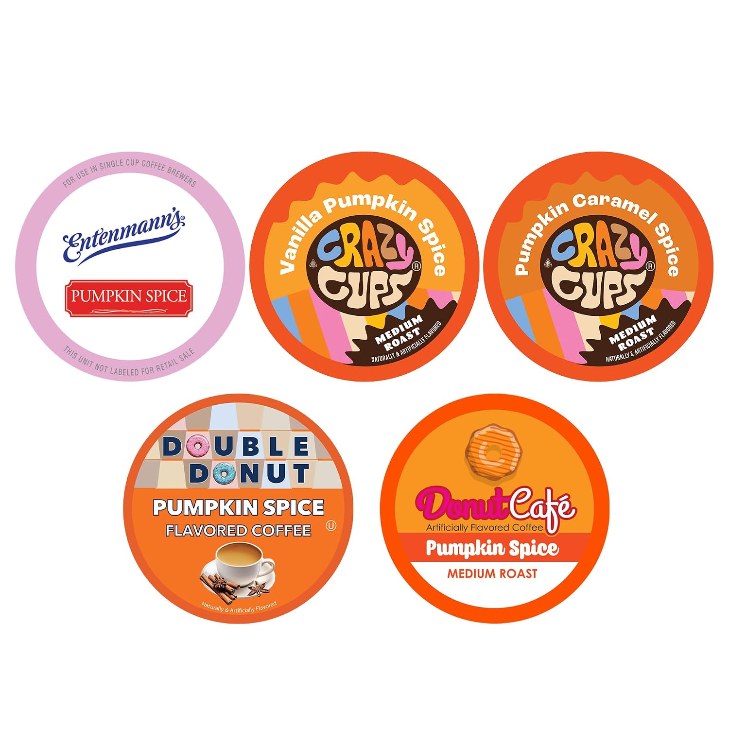 Perfect Samplers Pumpkin Spice Coffee Variety Pack, Medium Roast, 30 Count