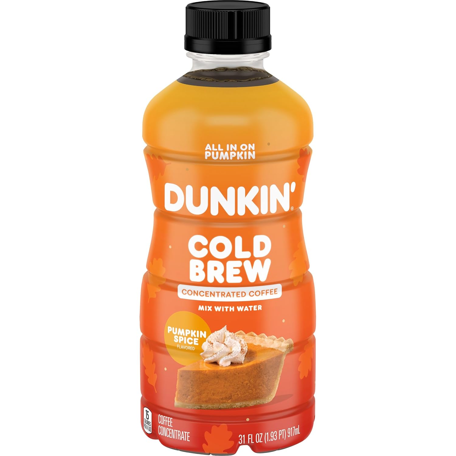 Dunkin’ Pumpkin Spice Artificially Flavored Cold Brew Concentrated Coffee | 31 fl. oz., Limited edition for fall, Makes hot or iced coffee, Just add water, Shelf stable until opened, SNAP EBT eligible