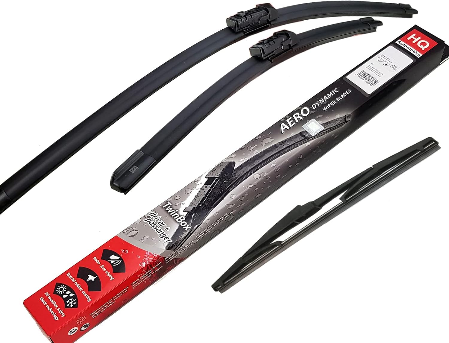 HQ Automotive Wiper Blades for TOYOTA C-HR SUV (2016-2023) Front Rear Wipers Replacement Kit
