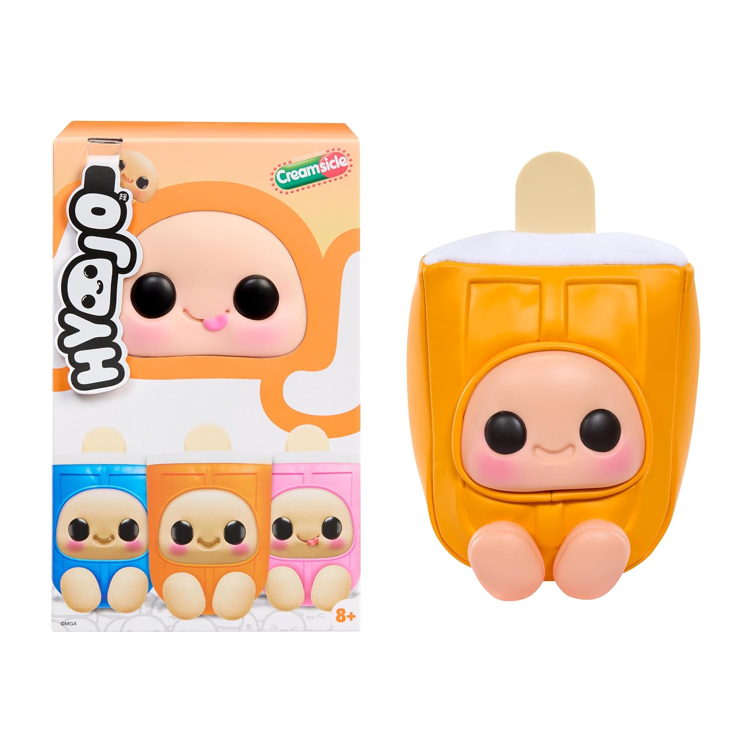 Hyojo Creamsicle Series, Blind Box Collectible Plush, Limited Edition Toy Gift for All Ages, 3 to Collect, Orange, Raspberry and Blueberry