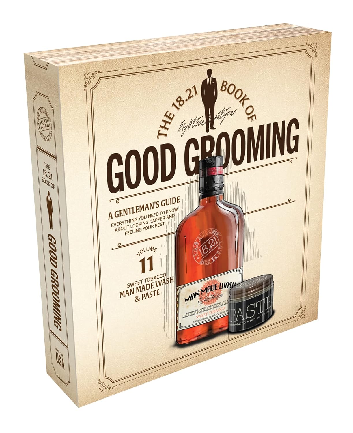 18.21 Man Made Men's Book of Good Grooming Gift Set